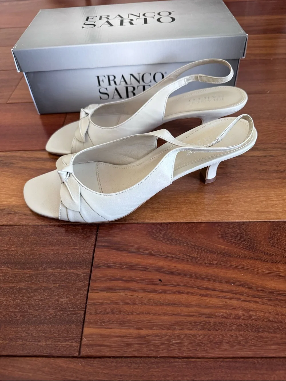 Franco Sarto Cream Slingback Heels